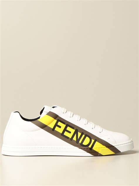 fendi white leather low tops|Fendi Low.